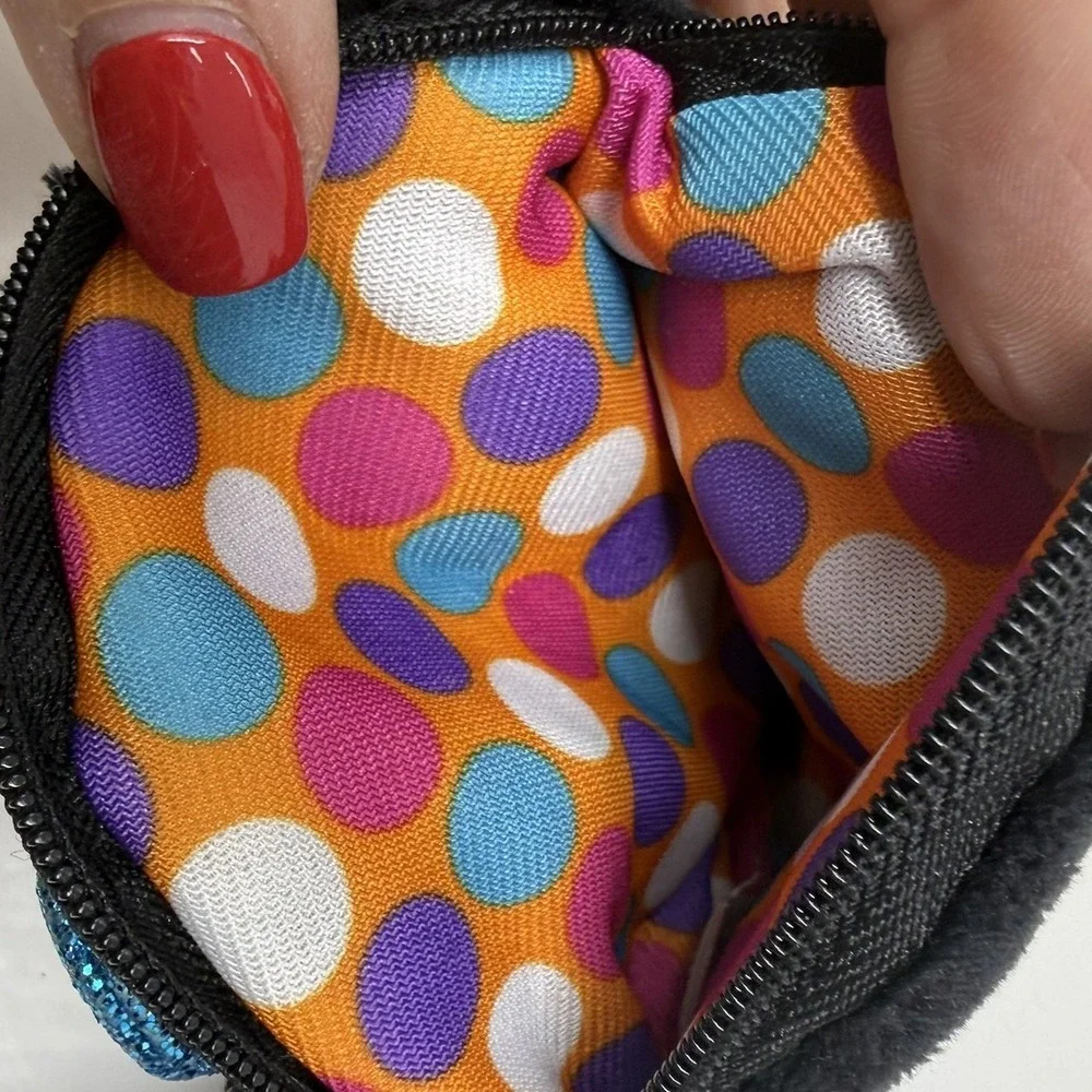 TRACEY THE DOG Ty Gear Beanie Baby Gear Wristlet Coin Purse 2013 Blue Bow
